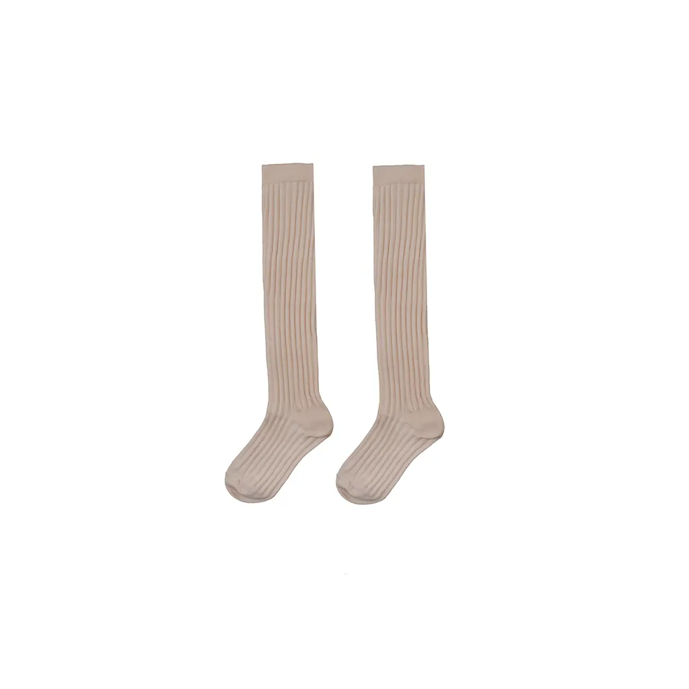 جوراب ساق بلند زنانه نخی پنبه ای فری سایز طرح دار