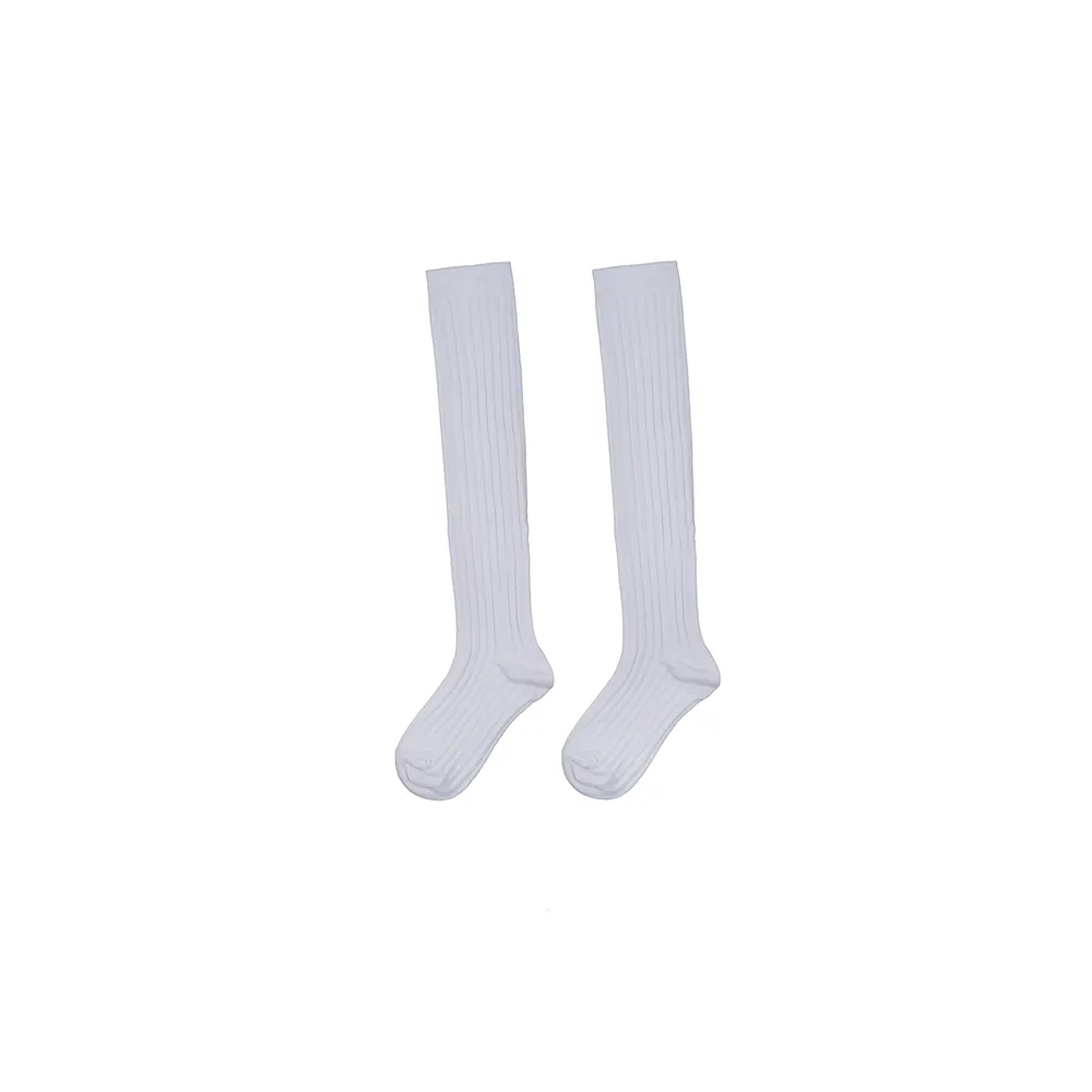 جوراب ساق بلند زنانه نخی پنبه ای فری سایز طرح دار