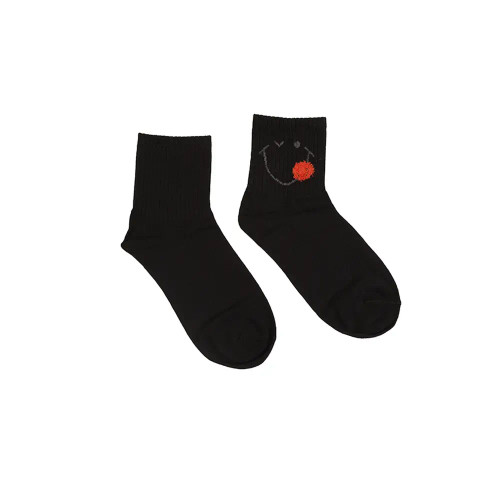 جوراب نخی فانتزی طرح لبخند فری سایز زنانه و دخترانه