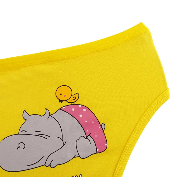 شورت اسلیپ نخ پنبه زنانه طرح هیپو زرد سایز XL