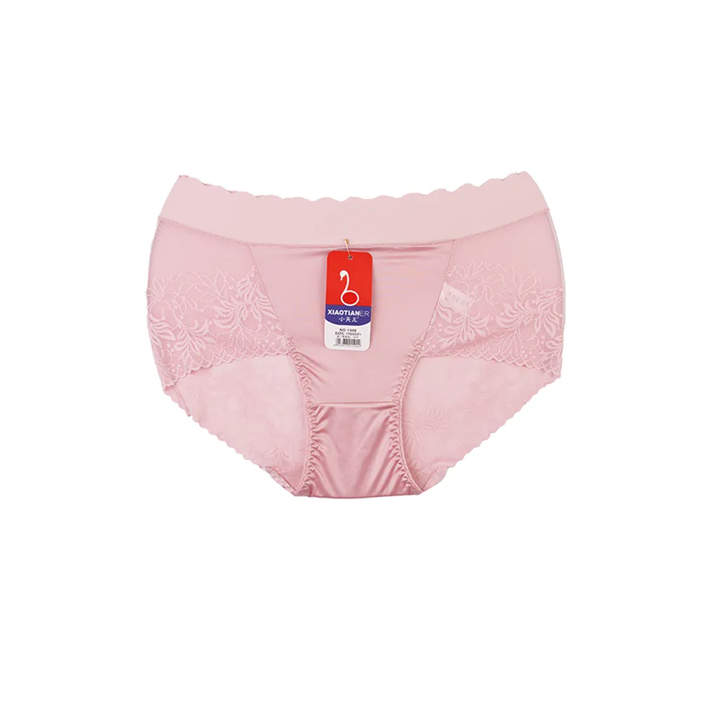 شورت زنانه اسلیپ طرح دار فری سایز، جنس استرج و تور لیزری