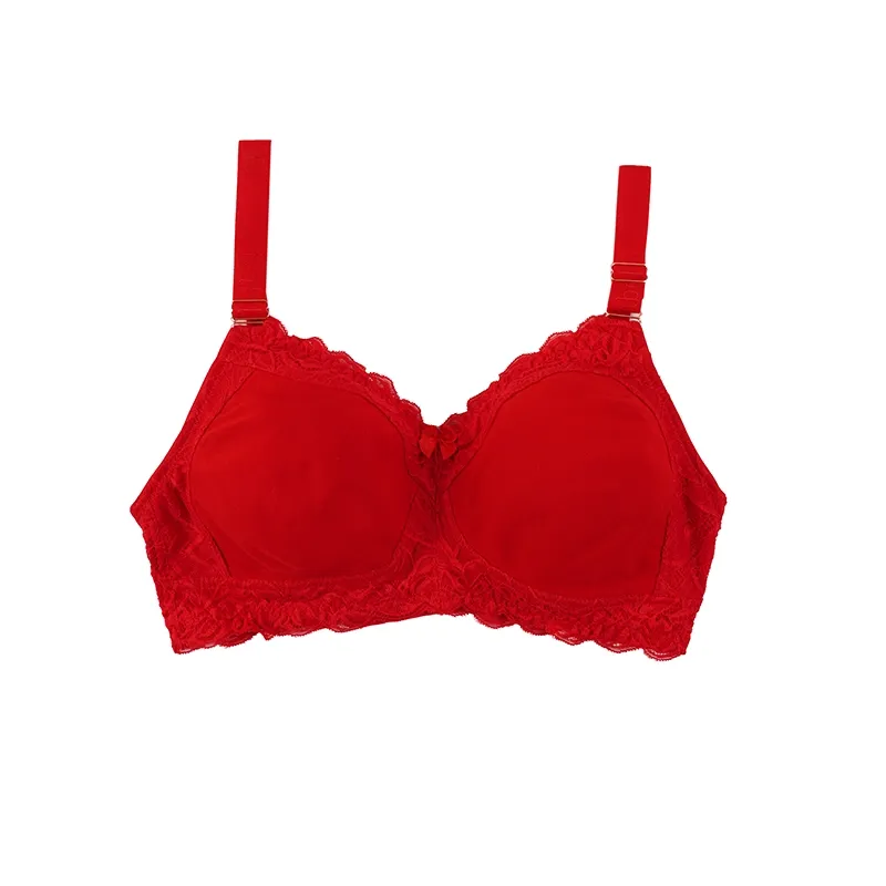 سوتین پرسی نخی دانتل دار بدون فنر کاپ B زنانه راحتی و پوشیده