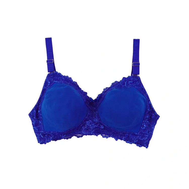 سوتین پرسی نخی دانتل دار بدون فنر کاپ B زنانه راحتی و پوشیده