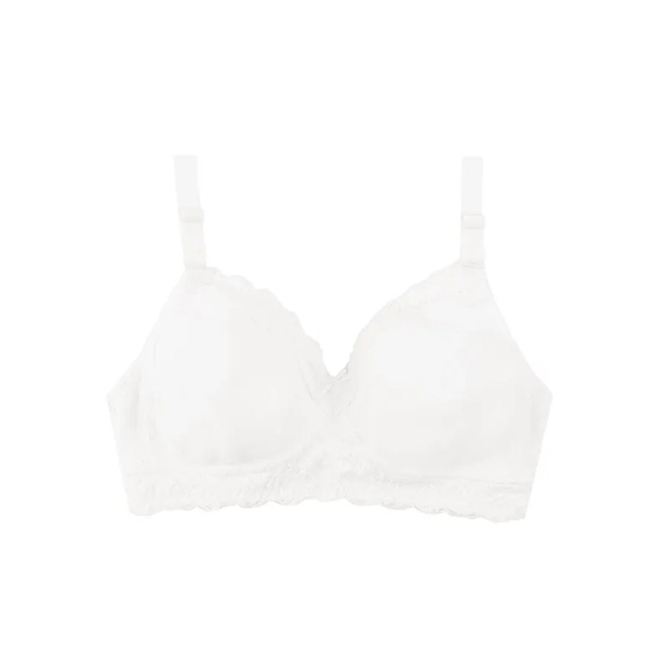 سوتین پرسی نخی دانتل دار بدون فنر کاپ B زنانه راحتی و پوشیده