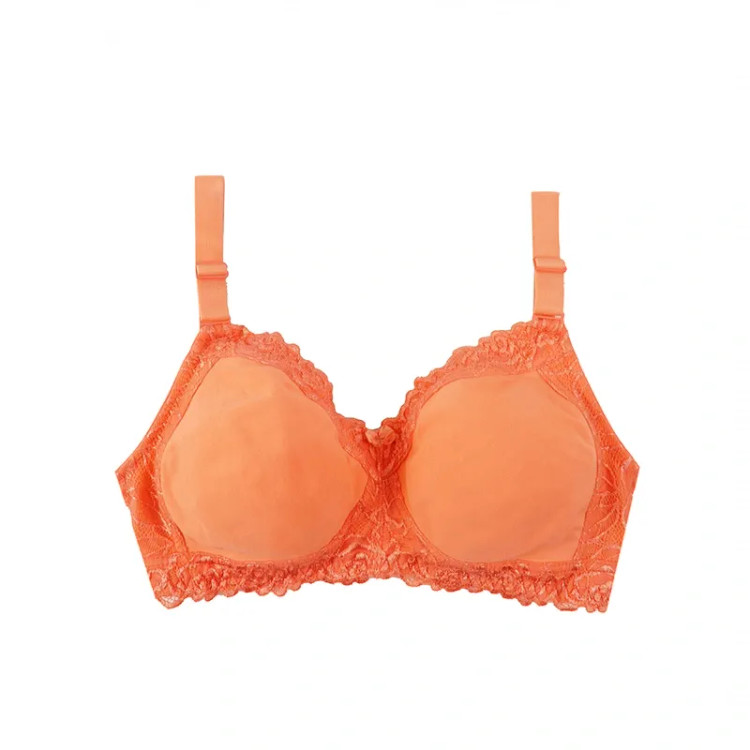 سوتین پرسی نخی دانتل دار بدون فنر کاپ B زنانه راحتی و پوشیده