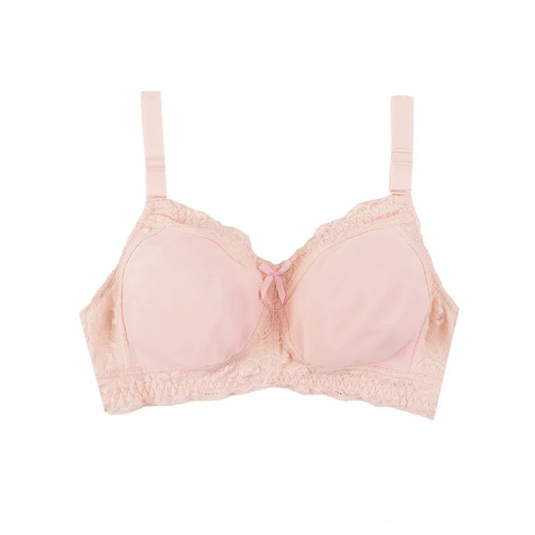 سوتین پرسی نخی دانتل دار بدون فنر کاپ B زنانه راحتی و پوشیده