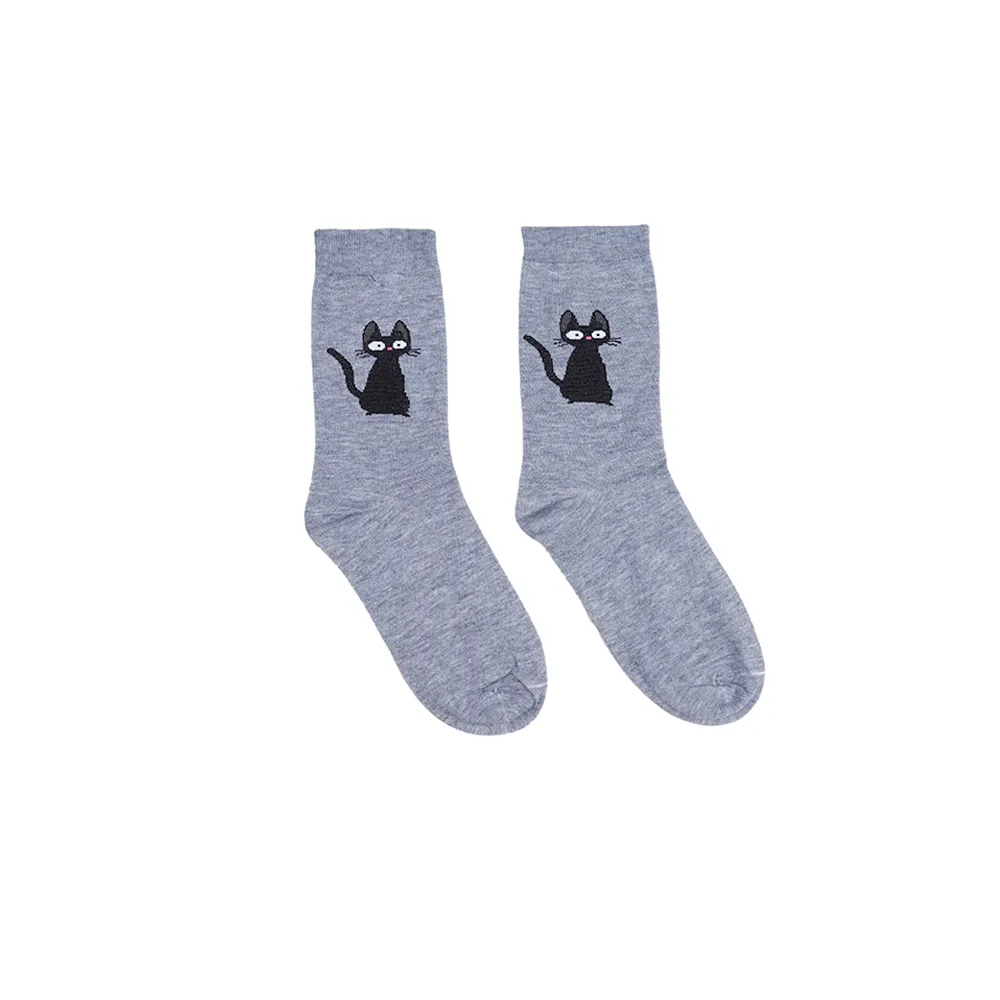 جوراب نخی زنانه طرح گربه - فری سایز (مناسب 36 تا 41)