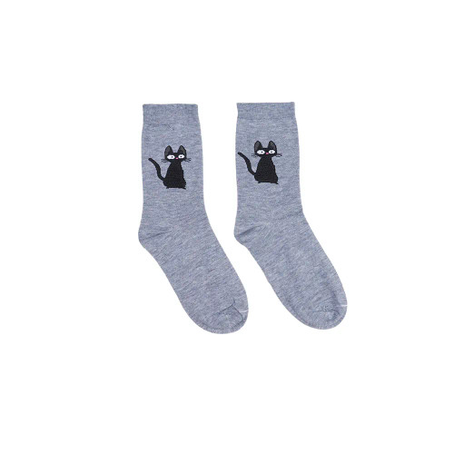 جوراب نخی زنانه طرح گربه - فری سایز (مناسب 36 تا 41)