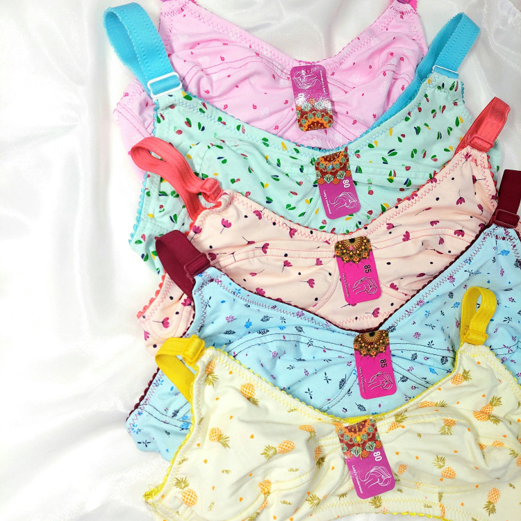 سوتین نخی زنانه بدون فنر و اسفنج، راحت و خنک، مناسب استفاده روزانه، سایزبندی کامل