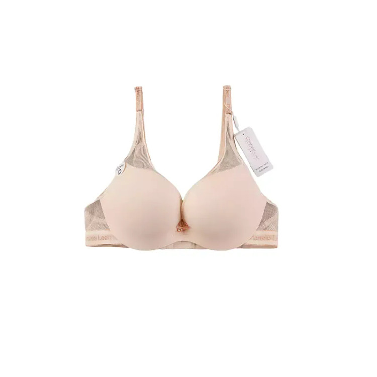 سوتین زنانه اسفنجی فنردار کاپ D نیم جک تور و میکروفایبر