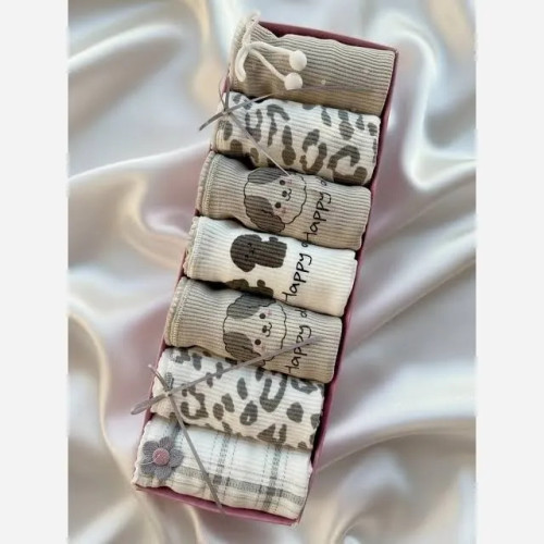 شورت زنانه عروسکی کبریتی نخی طرح هاپو کرم (پک سه تایی)