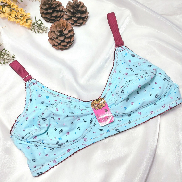 سوتین نخی زنانه بدون فنر و اسفنج، راحت و خنک، مناسب استفاده روزانه، سایزبندی کامل