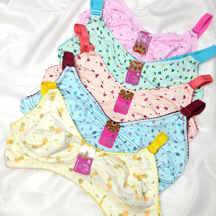 سوتین نخی زنانه بدون فنر و اسفنج، راحت و خنک، مناسب استفاده روزانه، سایزبندی کامل