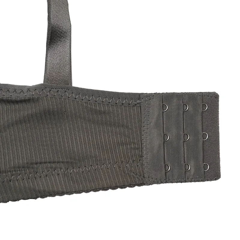 سوتین زنانه اسفنجی کاپ دار بدون فنر مدل کبریتی تور دار بند قابل تنظیم