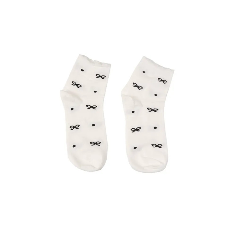 جوراب نخی زنانه طرح پاپیون فری سایز (36 تا 41)