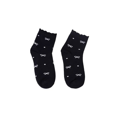 جوراب نخی زنانه طرح پاپیون فری سایز (36 تا 41)