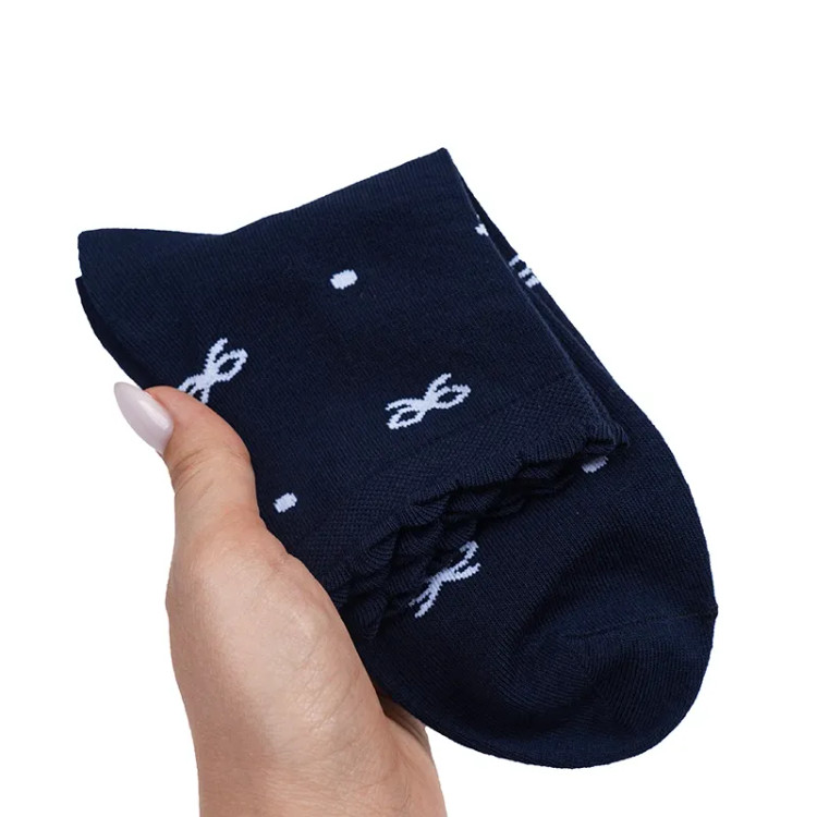 جوراب نخی زنانه طرح پاپیون فری سایز (36 تا 41)