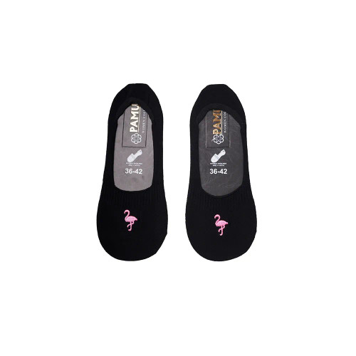 جوراب نخی زنانه طرح فلامینگو، فری سایز (36-41)