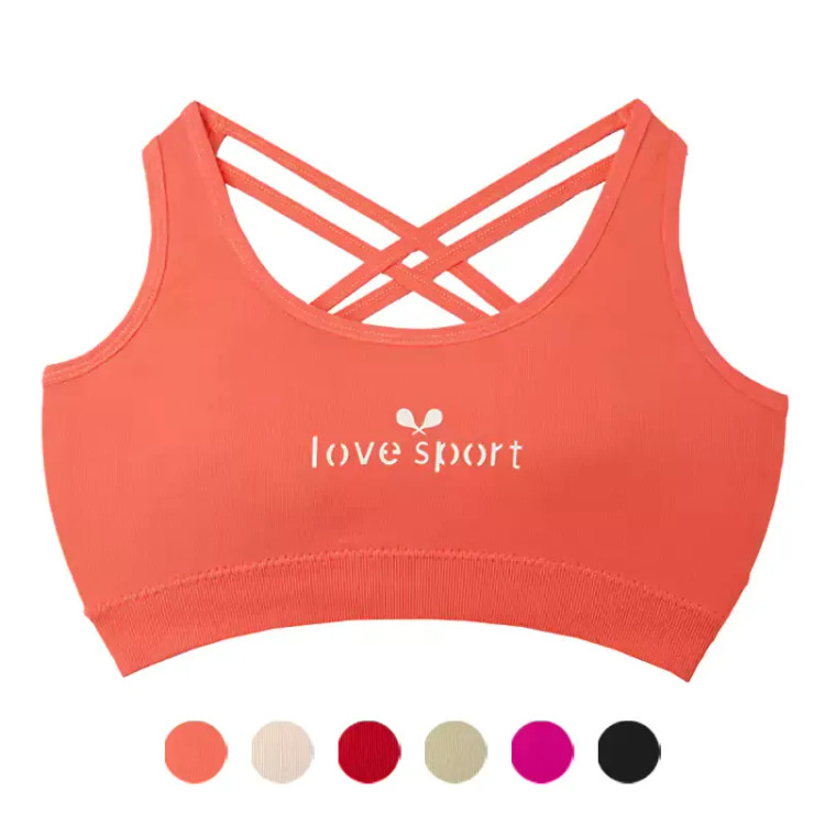 سوتین ورزشی زنانه کاپ متحرک فانریپ کبریتی فری سایز مدل صلیبی پشت