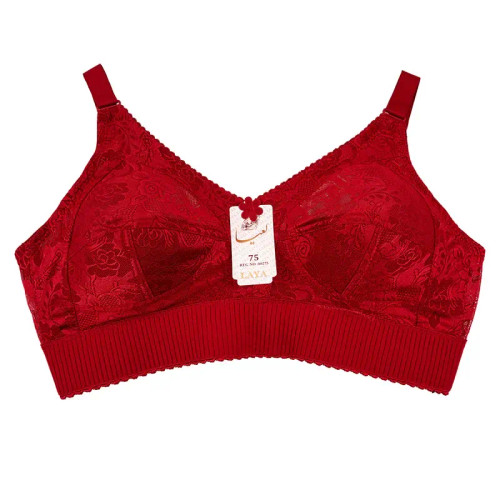 سوتین زنانه دانتل طرحدار بدون فنر سایز 70 تا 85