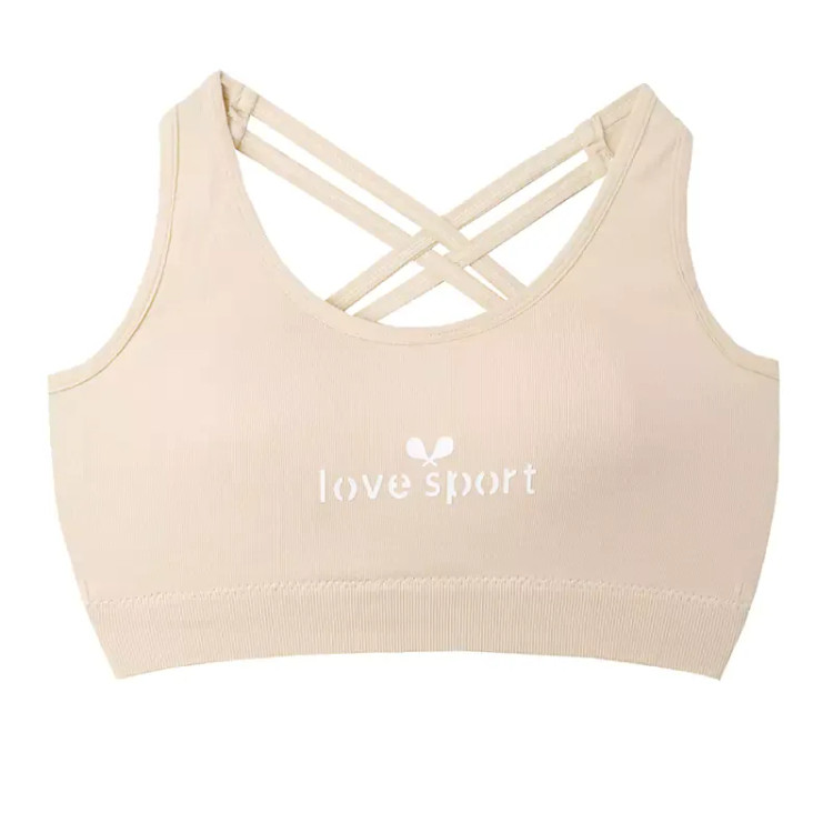 سوتین ورزشی زنانه کاپ متحرک فانریپ کبریتی فری سایز مدل صلیبی پشت