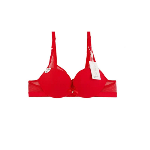 سوتین زنانه فنردار جک دار کاپ B جنس میکروفایبر طرح دار