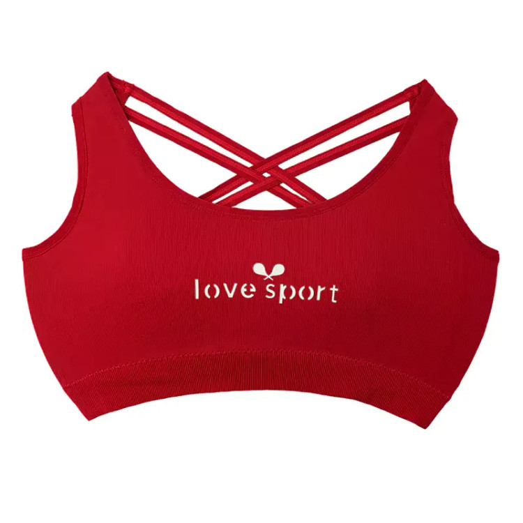 سوتین ورزشی زنانه کاپ متحرک فانریپ کبریتی فری سایز مدل صلیبی پشت