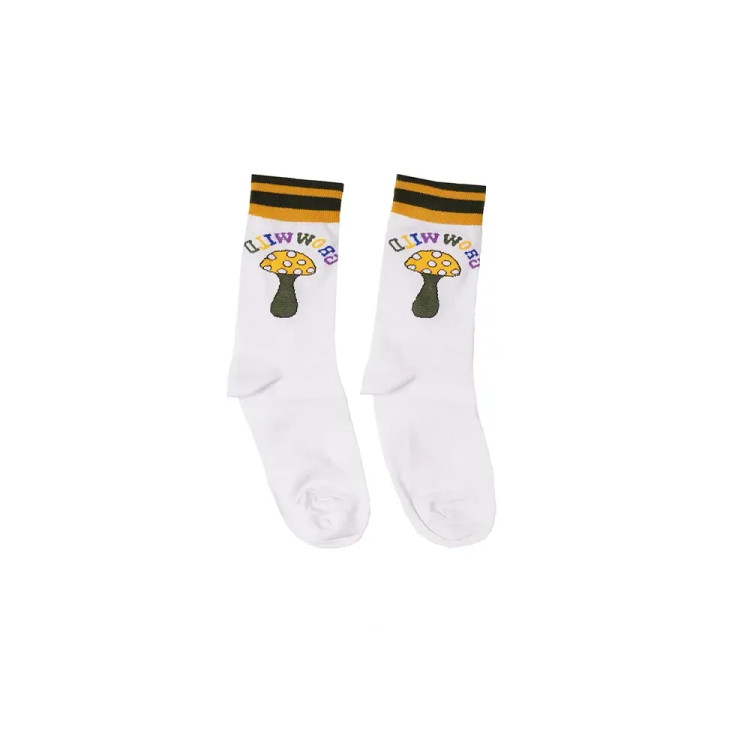 جوراب نخی زنانه طرح قارچ مدل GROW WILD فری سایز