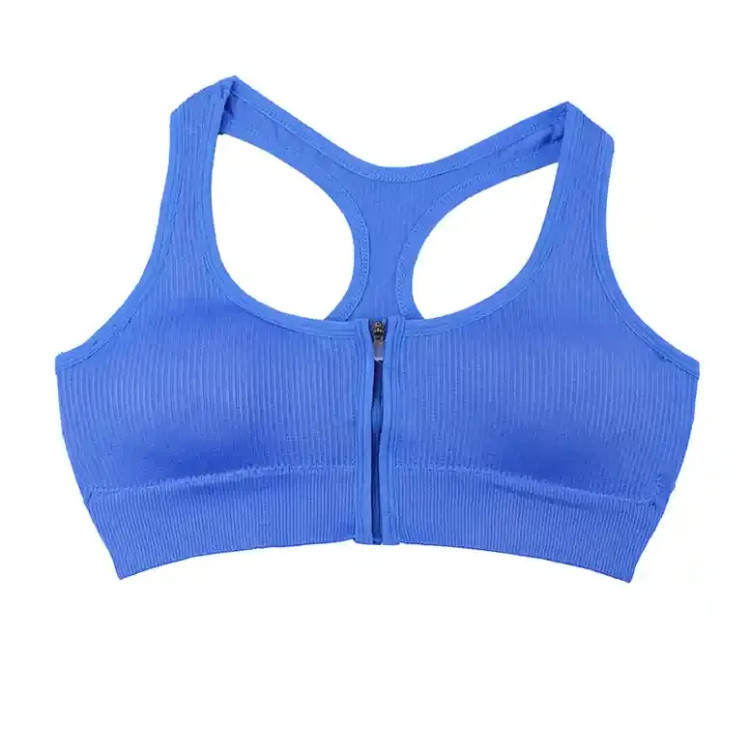 نیم تنه ورزشی زنانه کبریتی زیپ دار کاپ متحرک فری سایز