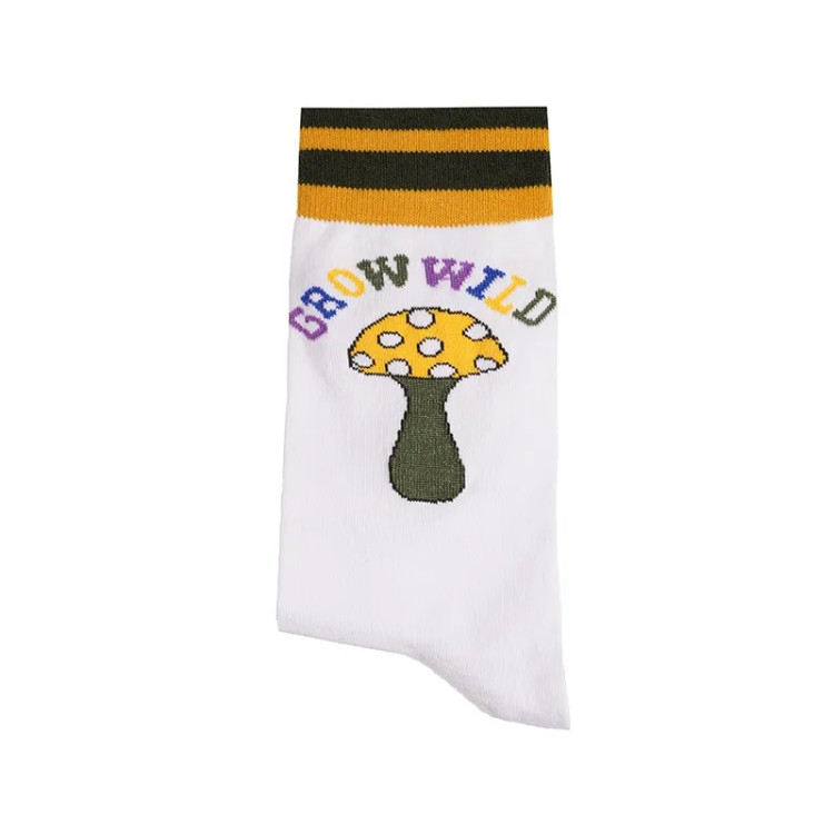 جوراب نخی زنانه طرح قارچ مدل GROW WILD فری سایز