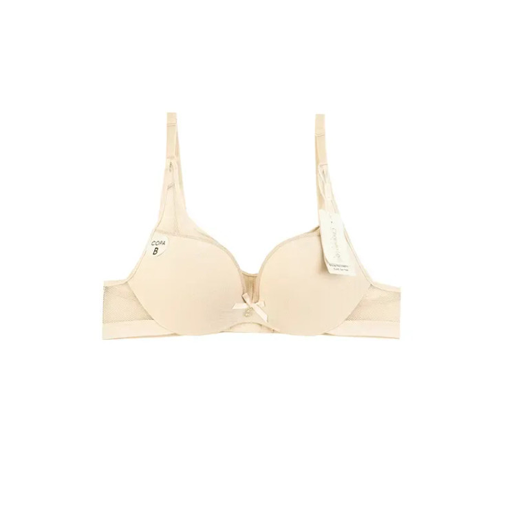 سوتین زنانه فنردار جک دار کاپ B جنس میکروفایبر طرح دار