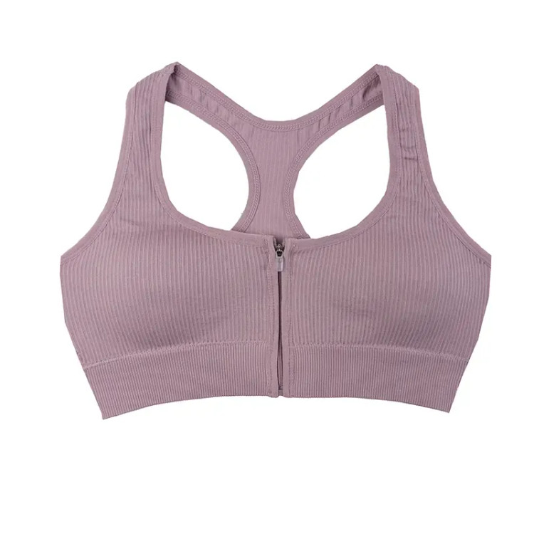 نیم تنه ورزشی زنانه کبریتی زیپ دار کاپ متحرک فری سایز