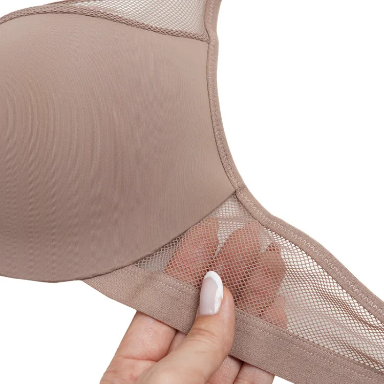 سوتین زنانه فنردار جک دار کاپ B جنس میکروفایبر طرح دار