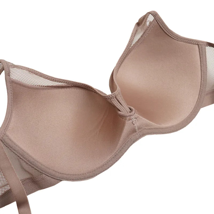 سوتین زنانه فنردار جک دار کاپ B جنس میکروفایبر طرح دار