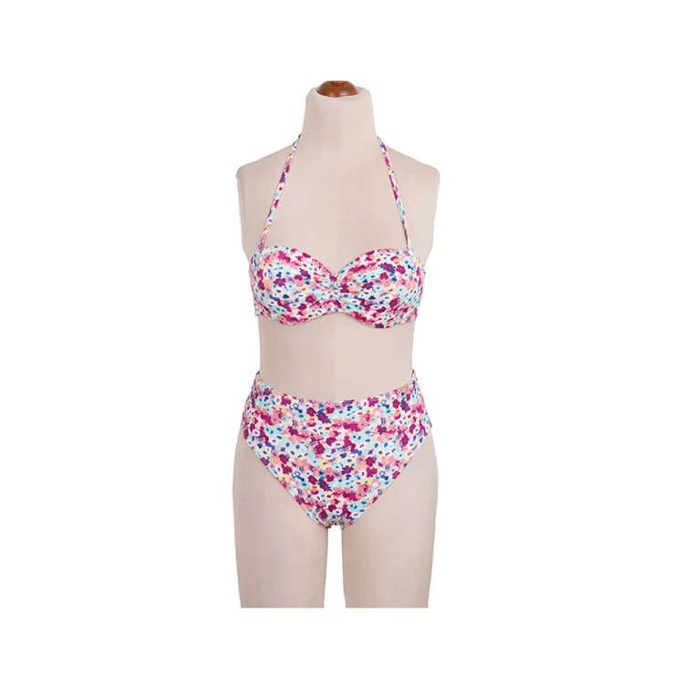 مایو زنانه طرح گل برجسته مدل اسلیپ فری سایز