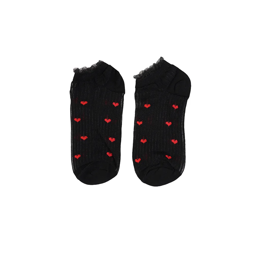 جوراب زنانه طرح قلب فانتزی فری سایز تا سایز 41