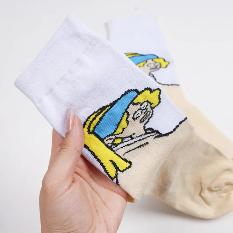 جوراب نخی طرح دار زنانه فری سایز (36 تا 41)