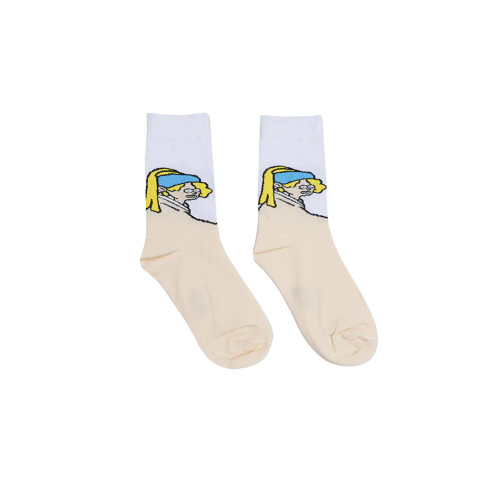 جوراب نخی طرح دار زنانه فری سایز (36 تا 41)