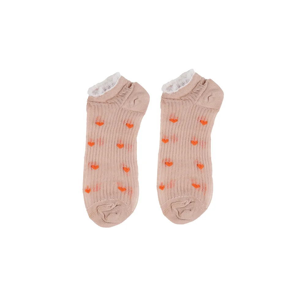 جوراب زنانه طرح قلب فانتزی فری سایز تا سایز 41