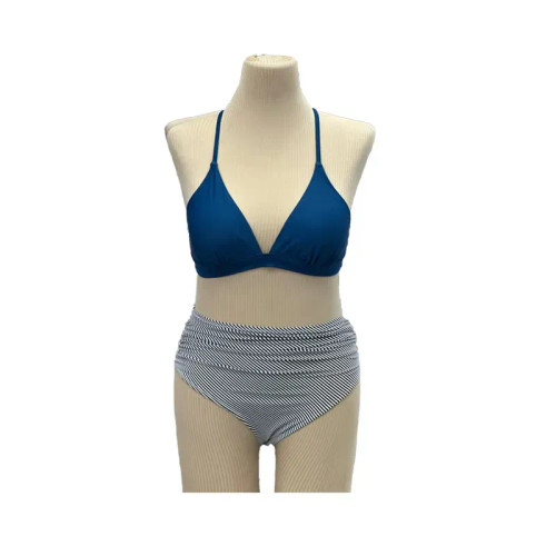 مایو زنانه دو تکه کاپ دار طرح دار مدل اسلیپ استرج سایز فری