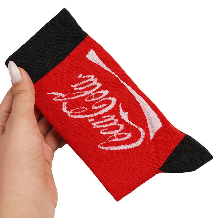 جوراب نخی زنانه طرح کوکاکولا فری سایز مناسب سایز 36 تا 41