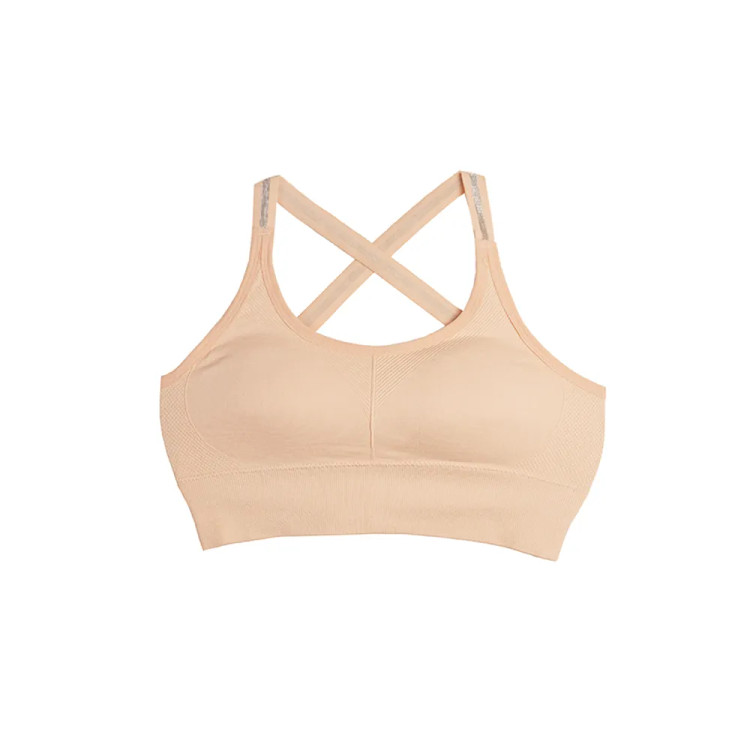 سوتین ورزشی زنانه کاپ دار فانریپ کبریتی بند متحرک فری سایز