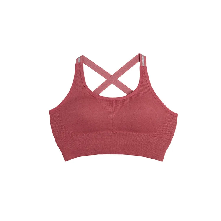 سوتین ورزشی زنانه کاپ دار فانریپ کبریتی بند متحرک فری سایز