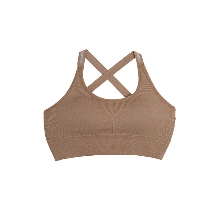 سوتین ورزشی زنانه کاپ دار فانریپ کبریتی بند متحرک فری سایز