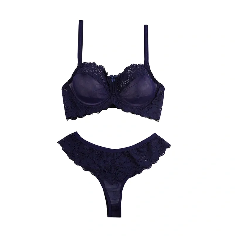 ست لباس زیر زنانه حریر و دانتل فنردار فانتزی لامبادا