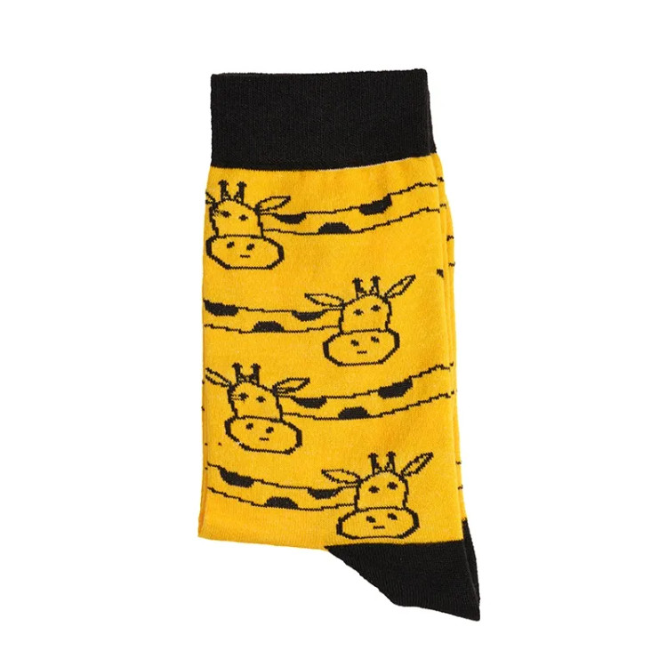 جوراب نخی زنانه طرح زرافه فانتزی فری سایز 36 تا 41