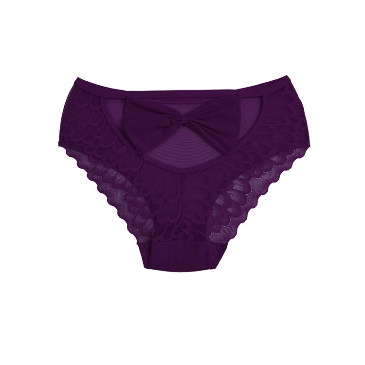 شورت زنانه اسلیپ گیپور طرح پاپیون فری سایز | لباس زیر زنانه شیک