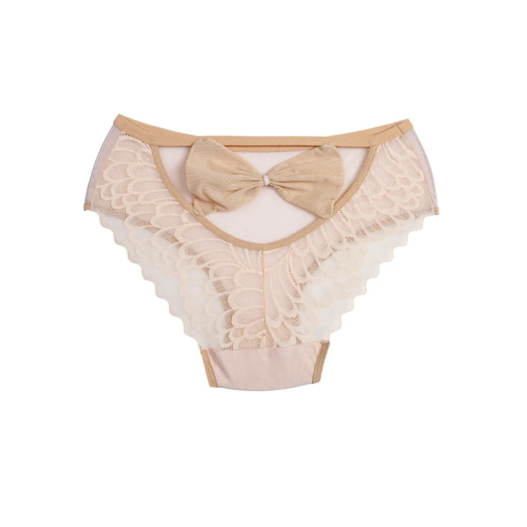 شورت زنانه اسلیپ گیپور طرح پاپیون فری سایز | لباس زیر زنانه شیک