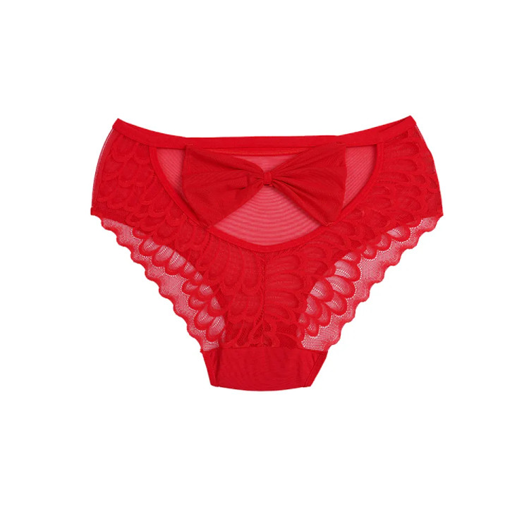 شورت زنانه اسلیپ گیپور طرح پاپیون فری سایز | لباس زیر زنانه شیک