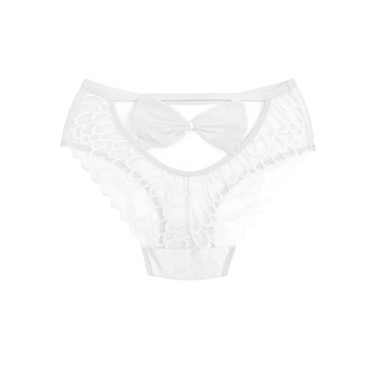 شورت زنانه اسلیپ گیپور طرح پاپیون فری سایز | لباس زیر زنانه شیک